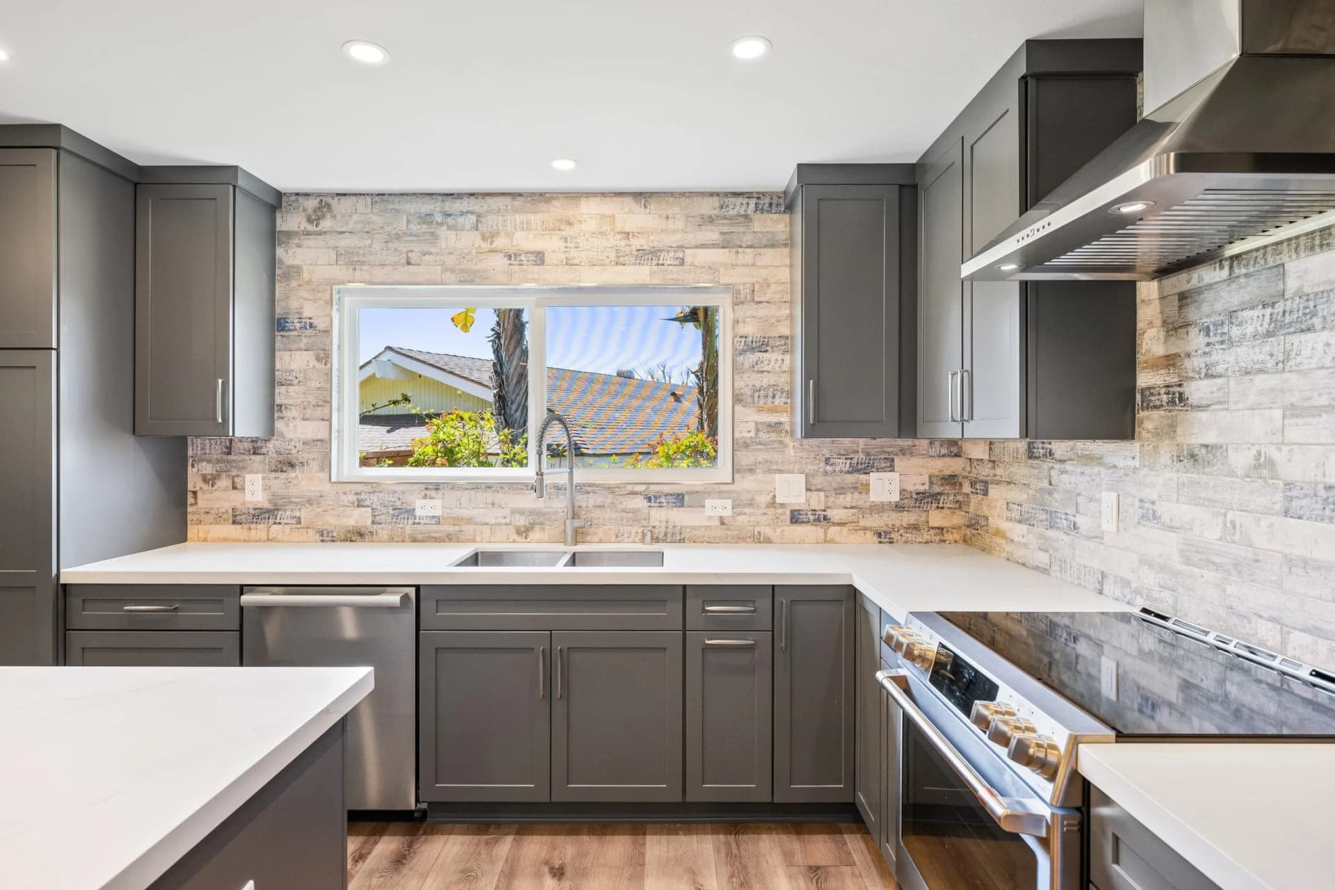 Spacious kitchen addition with modern finishes